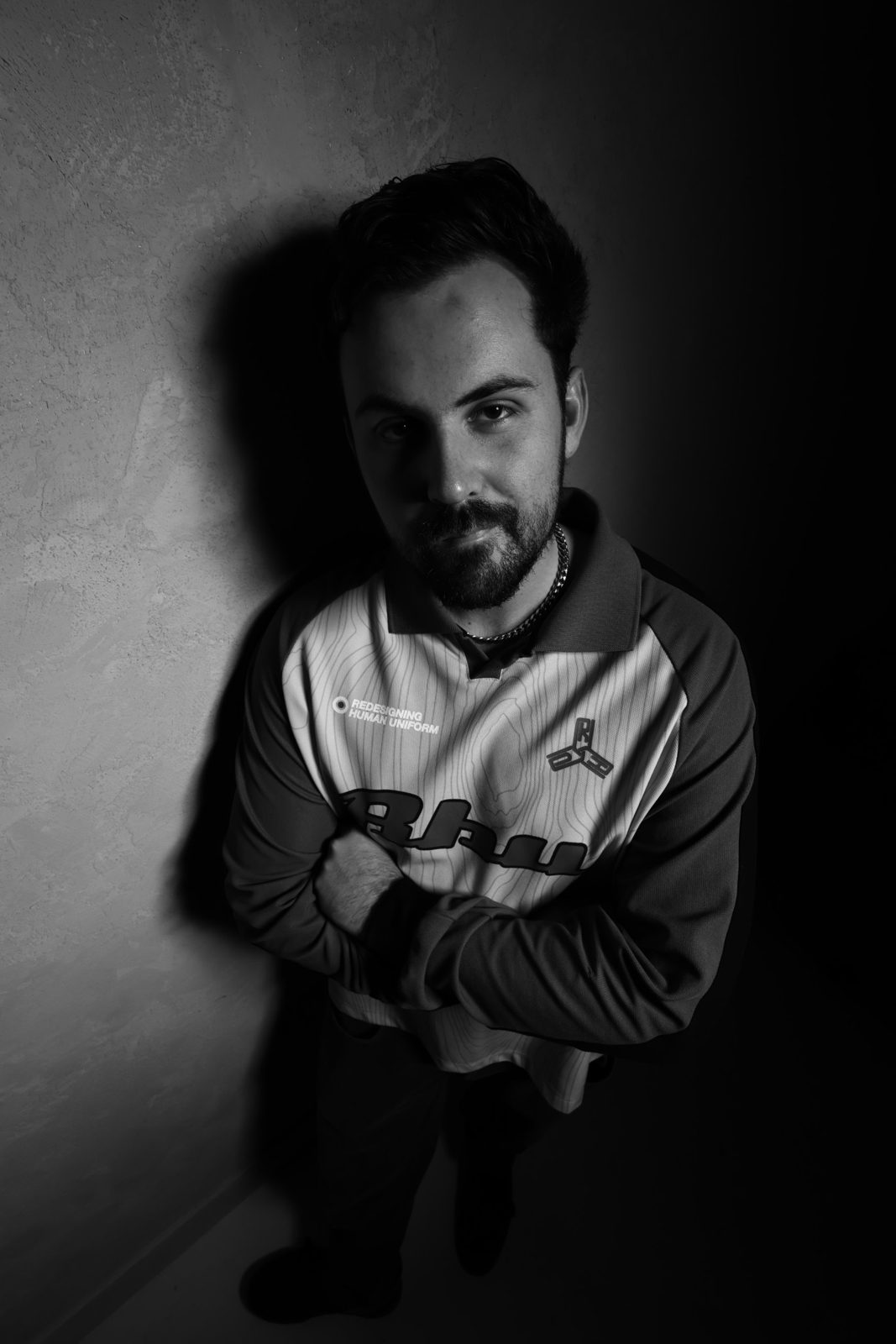 Adam Rose portrait in black and white